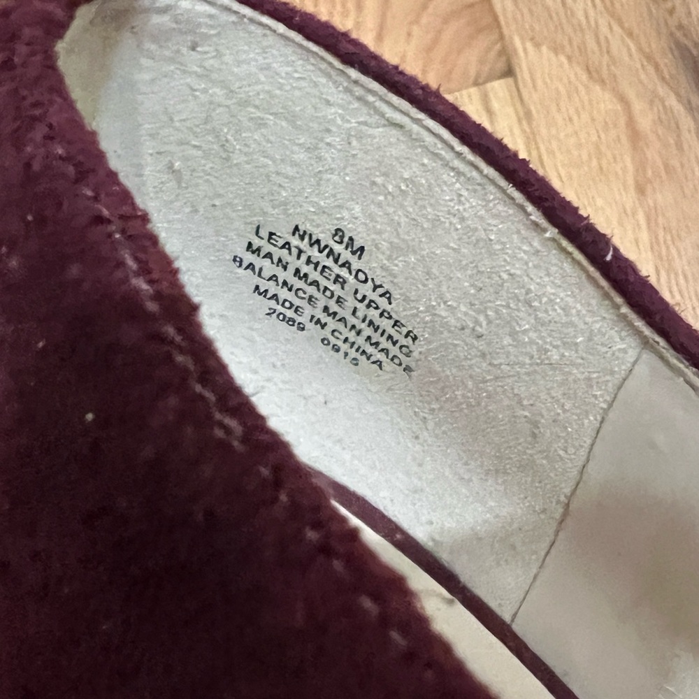 NWOT Nine West Nadya Shoes Burgundy Suede Pumps Heels size 8 - Picture 5 of 6